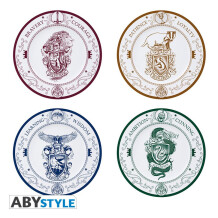 Набір тарілок ABYstyle: Wizarding World: Harry Potter: Hogwarts Houses: Logo, (122015)